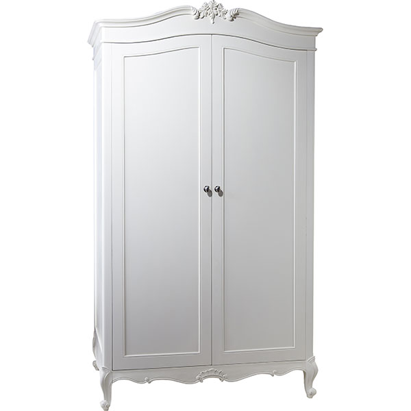 Gallery Direct Chic Vanilla White 2 Door Wardrobe / Armoire