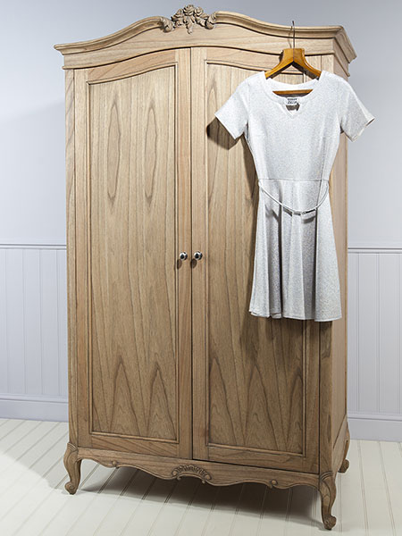 Gallery Direct Chic Weathered 2 Door Wardrobe / Armoire