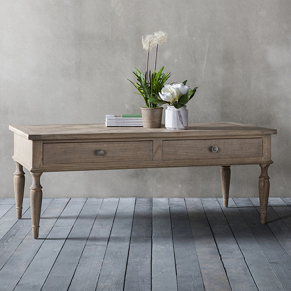 Gallery Direct Mustique 2 Drawer Coffee Table
