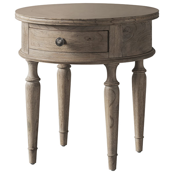 Gallery Direct Mustique Round 1 Drawer Side Table