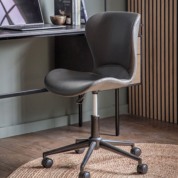 Gallery Direct Mendel Charcoal Swivel Chair