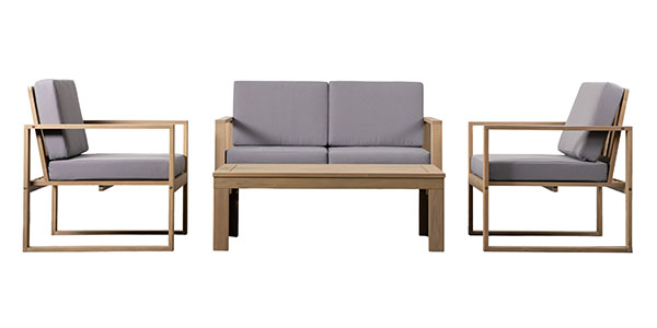 Harvest Direct Bourlac Natural Outdoor Lounge Set