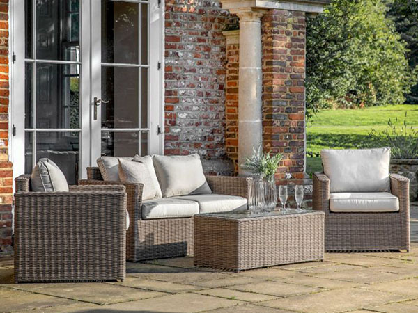 Harvest Direct Calvi Natural Square Outdoor Sofa Set