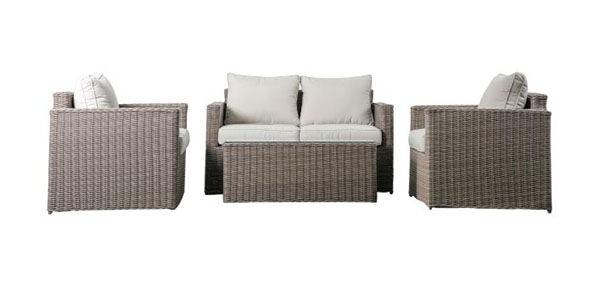 Harvest Direct Calvi Natural Square Outdoor Sofa Set