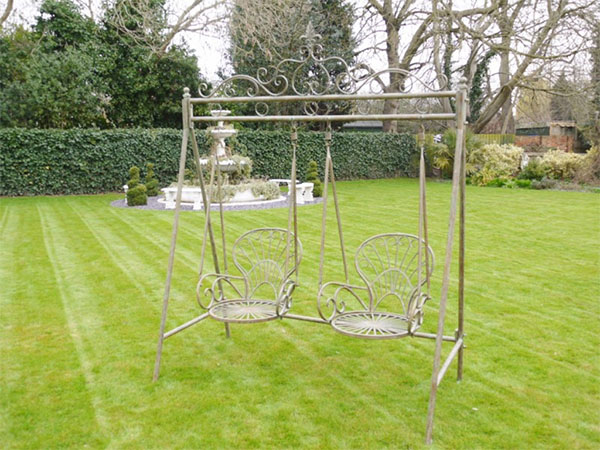 Painted Metal Garden Swing