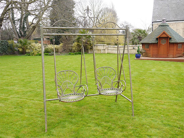 Painted Metal Garden Swing