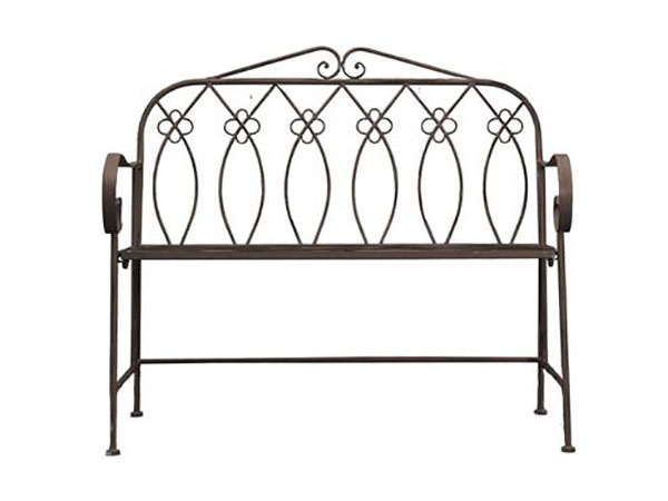 Harvest Direct Matera Black Metal Outdoor Bench