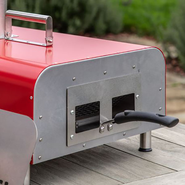 Close up image of the Harvest Direct Sassari pellet pizza oven