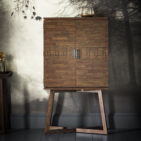 Harvest Direct Soho Retreat Contemporary Cocktail Cabinet 