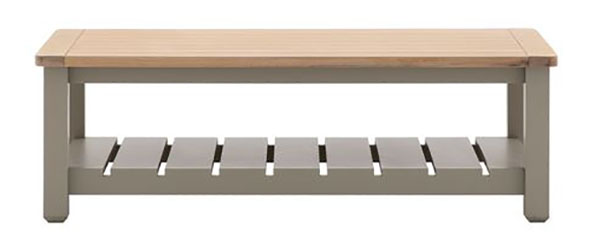 Harvest Direct Harrow Contemporary Prairie Painted / Oak Coffee Table
