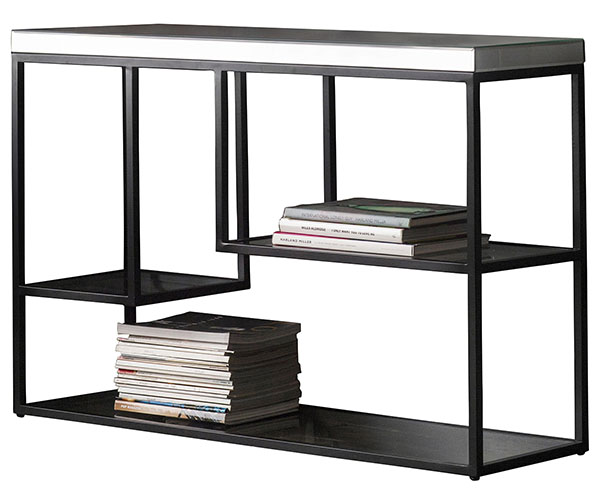 Harvest Direct Octavia Black Contemporary Console Table