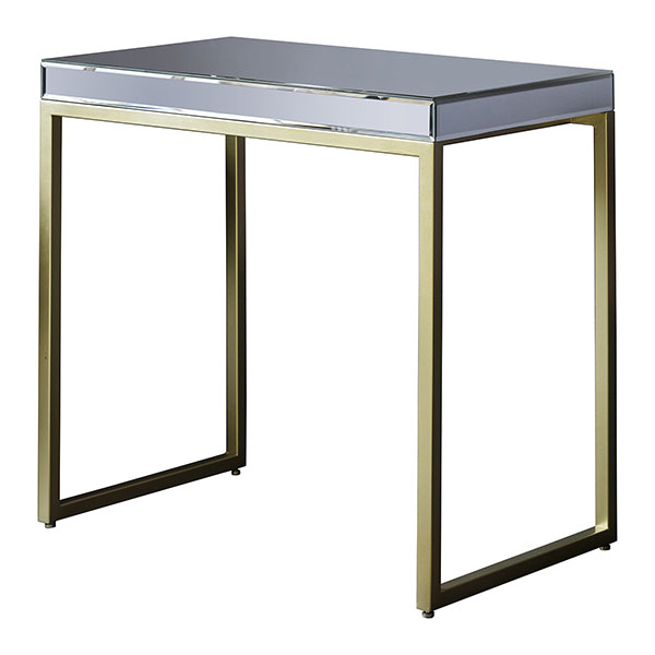 Harvest Direct Octavia Champagne Contemporary Side Table