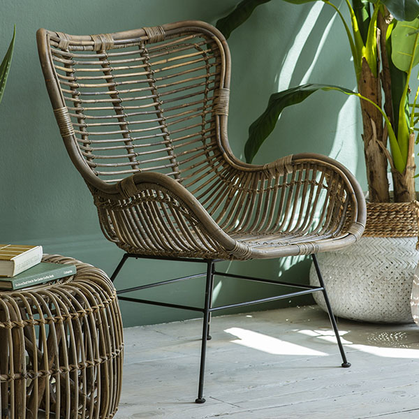 Harvest Direct Barba Rattan Lounger