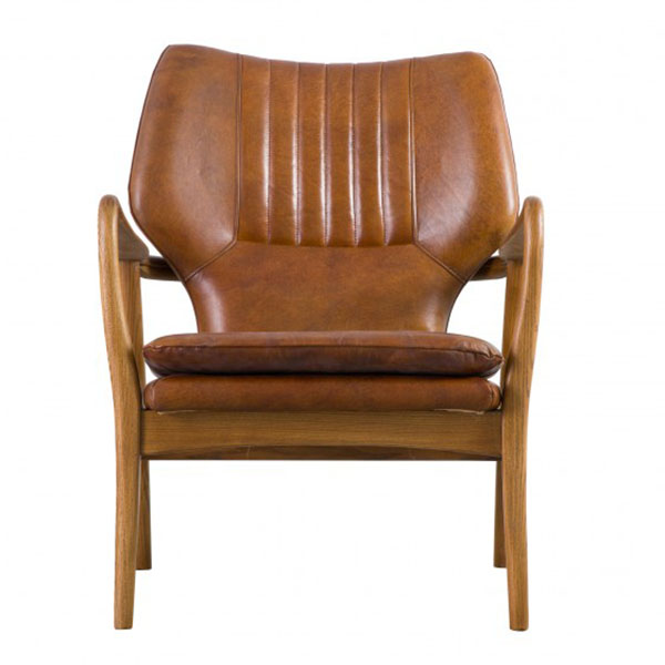 Capri Brown Leather Armchair