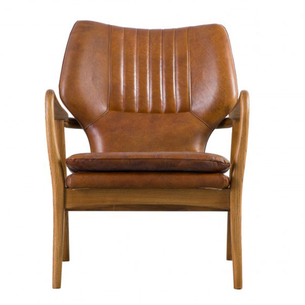 Harvest Direct Capri Brown Leather Armchair