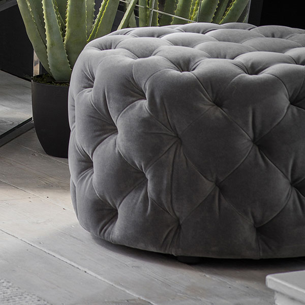 Harvest Direct Garcia Mirage Velvet Footstool