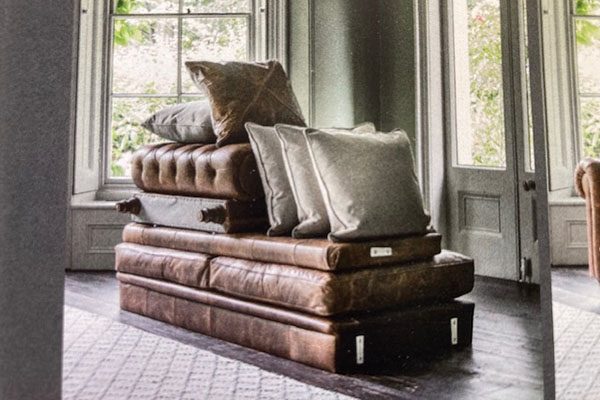 Harvest Direct Design Project Cindy 1 Vintage Brown 3 Seater Leather Scatter Back Sofa box contents