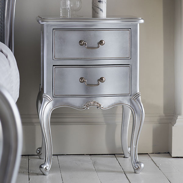 Harvest Direct Chateau Silver Bedside Table