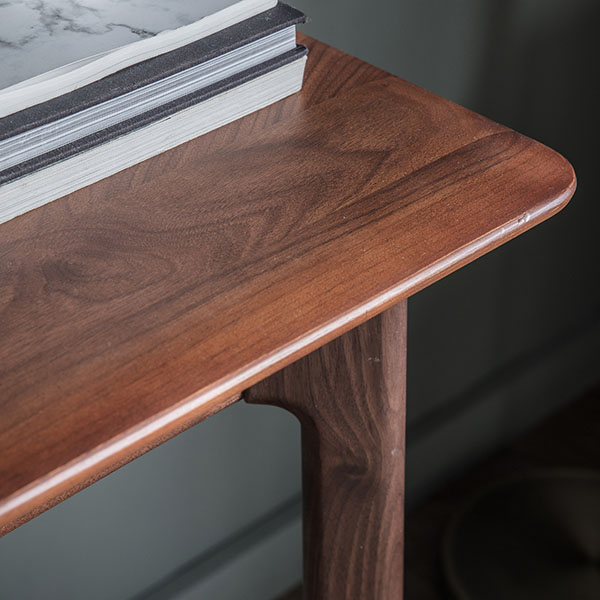 Harvest Direct Barcelona Walnut 1 Drawer Desk - Close up image