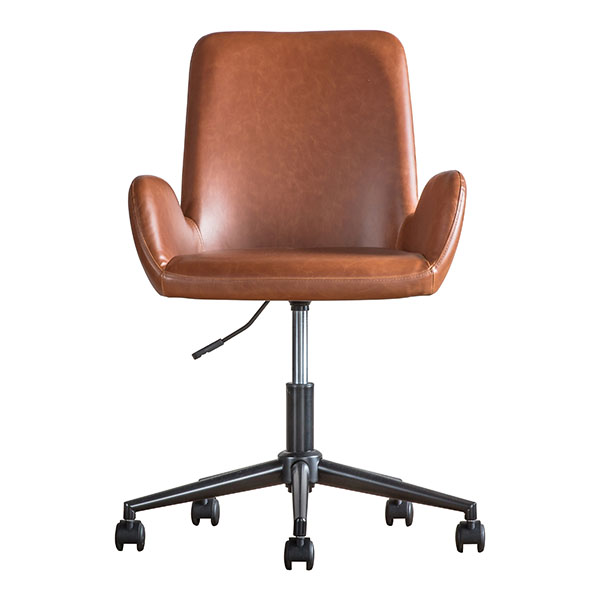 Harvest Direct Edison Brown Swivel Chair