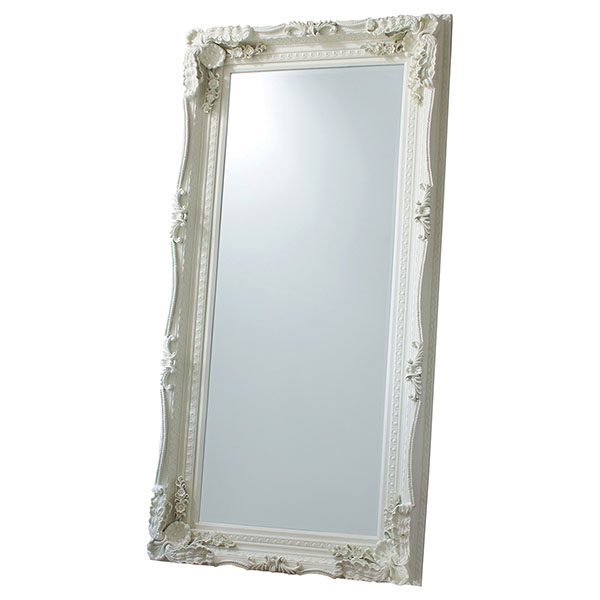 Harvest Direct Cream Carved Phillipe Leaner Mirror