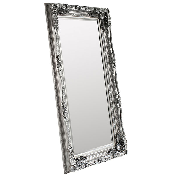 Harvest Direct Silver Carved Phillipe Leaner Mirror