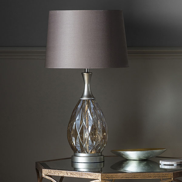 Harvest Direct Clarence Table Lamp with Champagne Shade