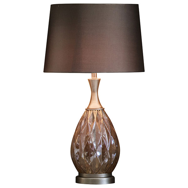 Harvest Direct Clarence Table Lamp with Champagne Shade