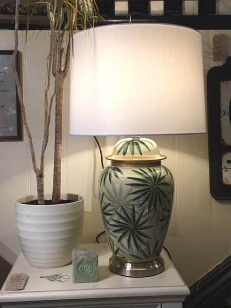 Edison Vintage Lighting Contemporary Leaf Table Lamp with Shade on display in our furniture showrooms