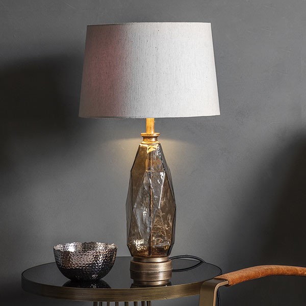 Gallery Direct Sibarri Table Lamp with Natural Shade