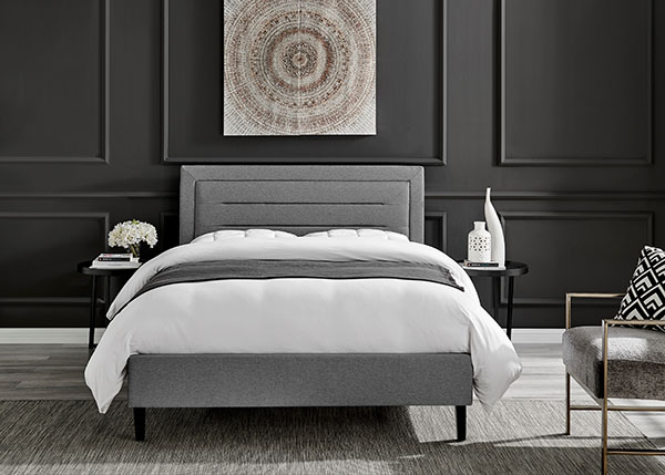 Limelight Picasso Fabric Bed - Grey fabric finish