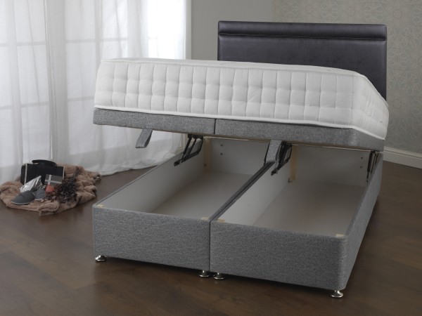 Sweet Dreams Eden Abbey Luxury Aloe Vera Memory 2000 Front Opening Ottoman Bed Set open