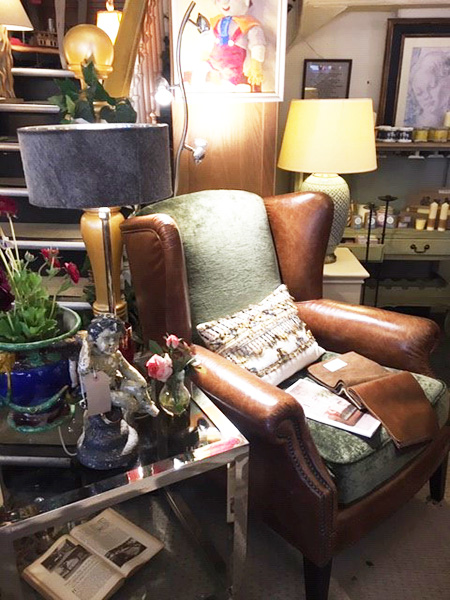Tetrad Constable wing armchair on display at Harvest Moon in Southport