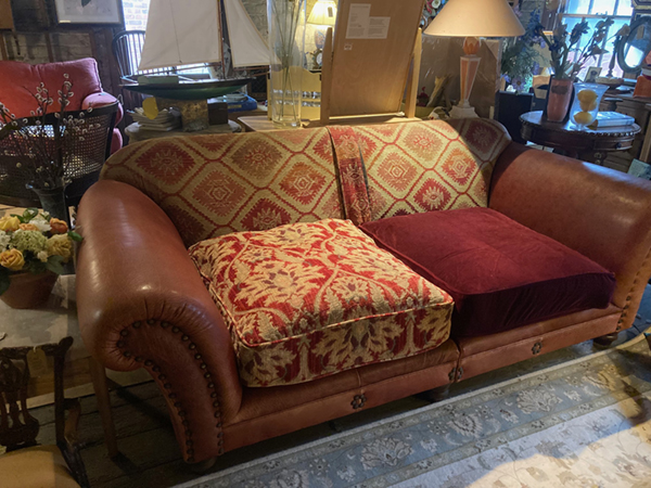 Tetrad Eastwood Sofa - Enigma fabric cushion and scatter on left
