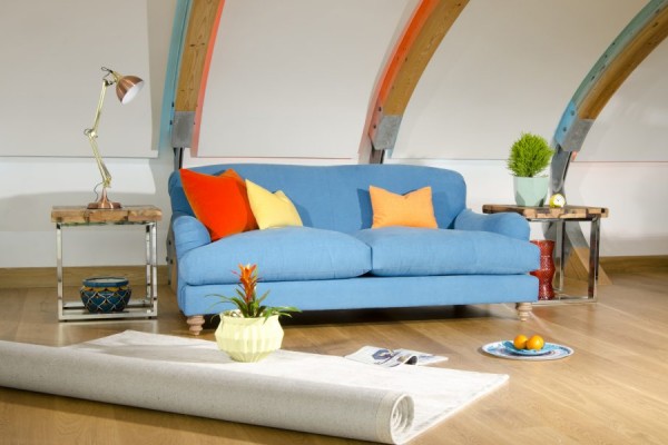 FF Collection by Tetrad Ruffle Sofa