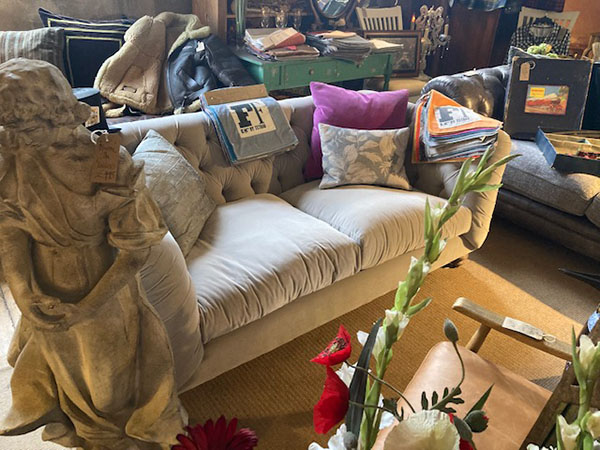 FF Collection by Tetrad Truffle Petite Sofa on display in our Southport furniture showrooms