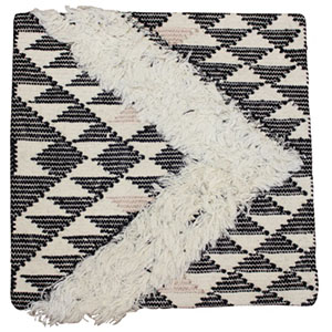 Tetrad Large Square Fluffy Chevron / Gold Scatter Cushion