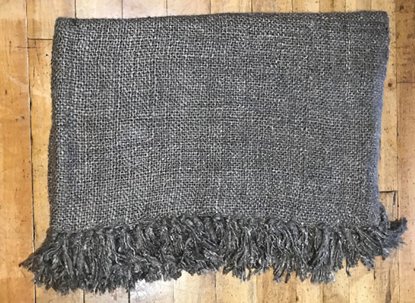 Tetrad Large Tassled Khaki / Indigo Throw