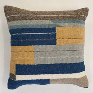 Tetrad Medium Square Blue / Yellow / Grey 
Colour Level Scatter Cushion