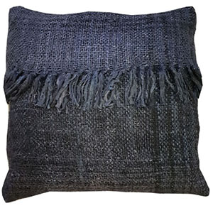 Tetrad Medium Square Indigo Tassel Scatter Cushion