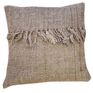 Tetrad Medium Square Khaki Tassel Scatter Cushion