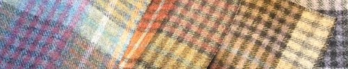 From Left to Right - Midday, Sunset, Sunrise & Midnight Bertie Wool Fabric
