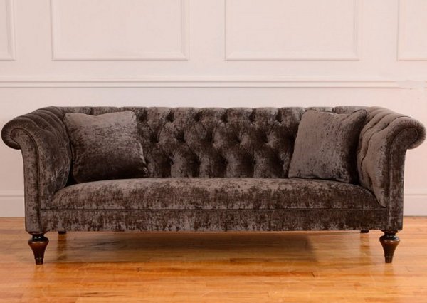 Tetrad Regent Sofa - Modena Velvet Brown fabric