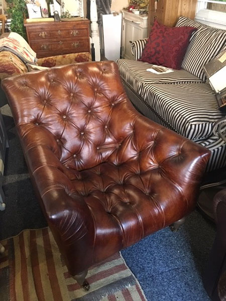 Tetrad Yale Leather Armchair on display in our furniture showrooms