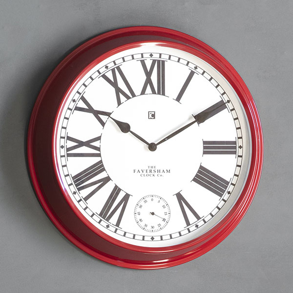 Harvest Direct Concord Red Wall Clock