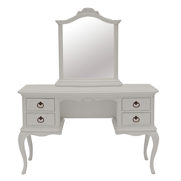 Willis & Gambier Etienne Grey Dressing Table & Gallery Mirror