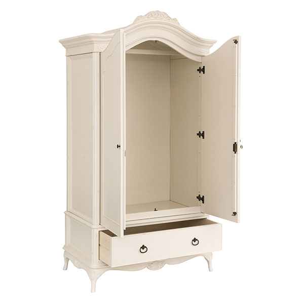 Willis & Gambier Ivory Double Wardrobe - Shown here open