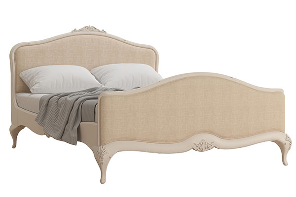 Willis & Gambier Ivory 5ft King Size Upholstered Bedstead 